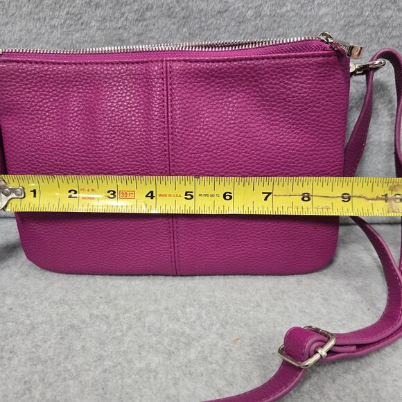 Jewell By Thirty One Magenta Pebbled Crossbody bag - Picture 10 of 11